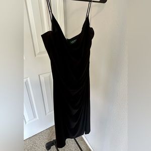 Ralph Lauren Little Black Mini Dress Size 12 Spaghetti Strap